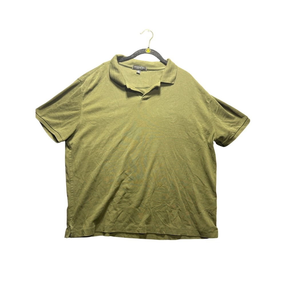 Banana Republic Polo Shirt Men XL Green Luxury Touch Short Sleeve 572725-01
